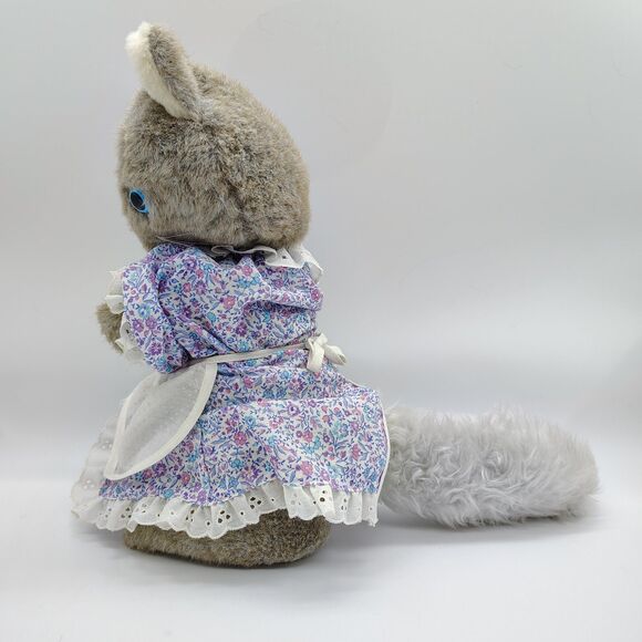 Vintage Beatrix Potter Tabitha Twitchit Plush Cat Eden Floral Dress Cottagecore - Picture 2 of 5